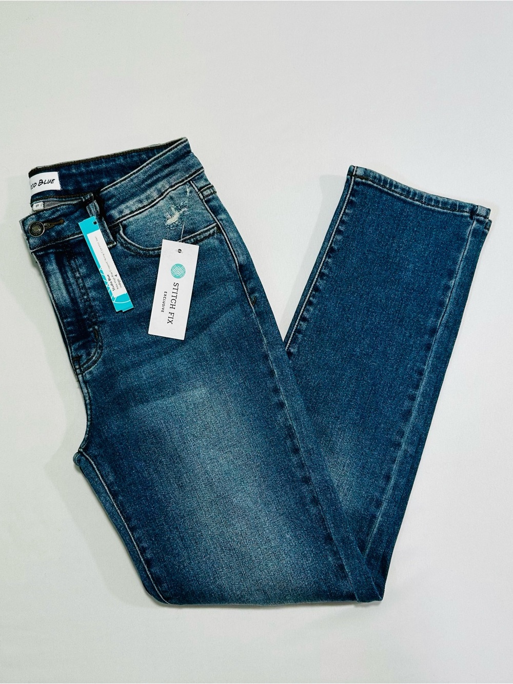 Studio Blue Nikki High Rise Cropped Skinny Jeans Distressed NWT Size 27/4 - Picture 2 of 8